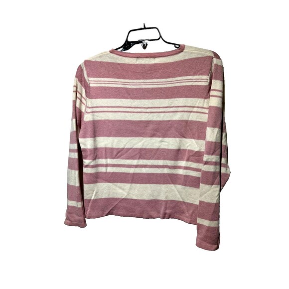ALL POINTS By Reference Point PINK STRIPED SWEATER SIZE XL - Picture 4 of 5